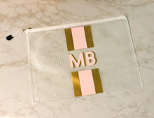 Load image into Gallery viewer, Monogram Cabana Stripe Waterproof Pouch
