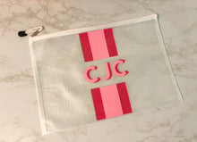 Load image into Gallery viewer, Monogram Cabana Stripe Waterproof Pouch
