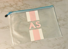 Load image into Gallery viewer, Monogram Cabana Stripe Waterproof Pouch
