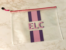 Load image into Gallery viewer, Monogram Cabana Stripe Waterproof Pouch
